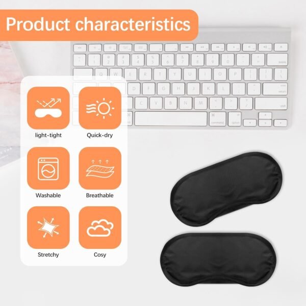 40 Pcs Eye Mask Sleep Masks Bulk Blindfolds for Team Building Party Games with Nose Pad and Adjustable Strap for Women Men 4 Layers Black Blindfold Sleeping Mask - Image 4