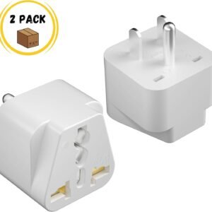 Bates- US Plug Adapter, 2 pc, Travel Adapter, Europe to US Plug Adapter, US Adapter, Electrical Adapters, Converter Plug
