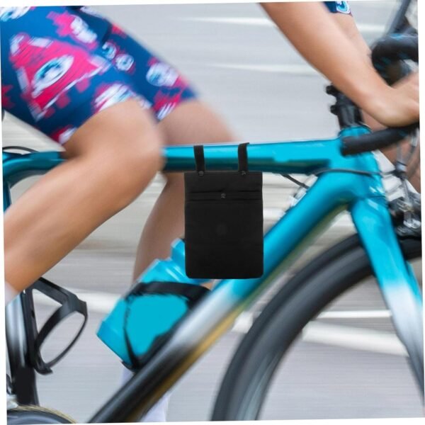 Toyvian Large Bike Handlebar Bag with Front Hanging Design Wear Resistant Storage Pouch for Electric and Mountain Bikes Lightweight with High Capacity for Phone Wallet Keys and Tools - Image 8