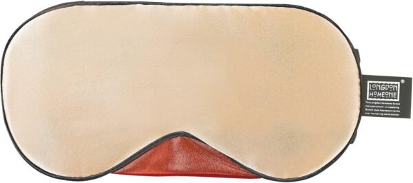 Sleep Mask, 1 Pack 100% Real Natural Pure Silk Eye Masks with Elastic Adjusting Strap, Mulberry Silk Eye Sleep Shade Cover for 3 Sizes (Gold, Small 7.1''x3.1'')