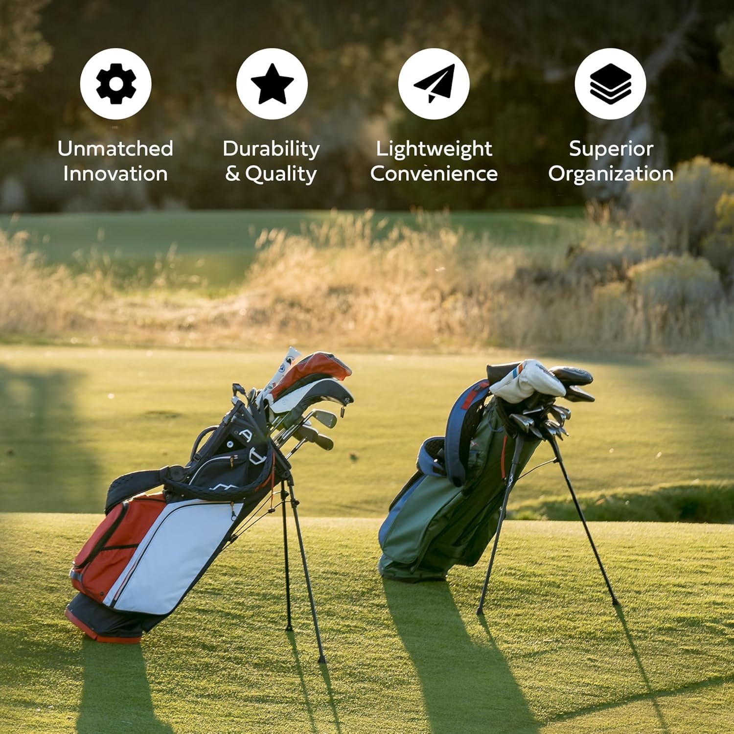 Sun Mountain 2025 Eclipse 3.5 14 Way Golf Stand Bag - Durable Golf Bag with Eleven Pockets for Ample Storage - Features an Ergonomic X-Fit Dual Strap System and a Matching Rain Hood - Image 3