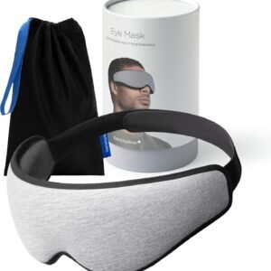 Ostrichpillow Eye Mask, Sleep Mask for Men Women 100% Blackout, No Pressure On Eyes, Soft & Breathable, Adjustable Fit, Travel Bag Included