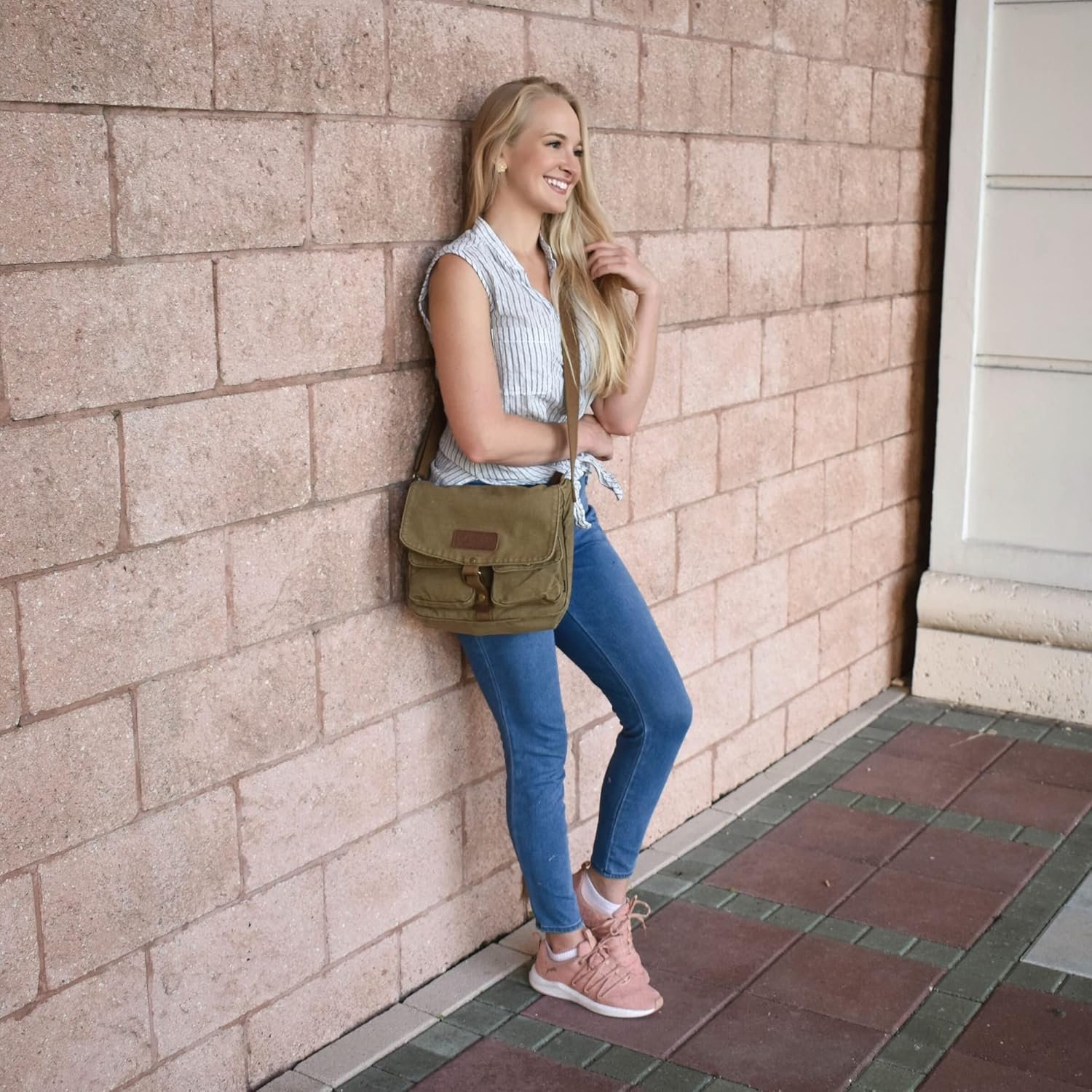 Gootium Canvas Messenger Bag - Vintage Crossbody Shoulder Bag Military Satchel - Image 7