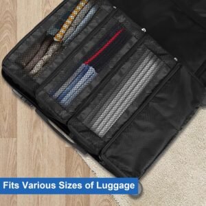 Suitcase Organizer, Travel Luggage Organizer Portable Hanging Travel Shelves Collapsible Hanging Packing Cubes for Carry on Suitcase