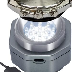 CoolFire – Type-C UV Free Solar Watch Fast Charger for All Eco Solar Watches for Men, Reloj Hombre Portable Battery Charger. for All Kinds of eco Solar Watches. (Gray)