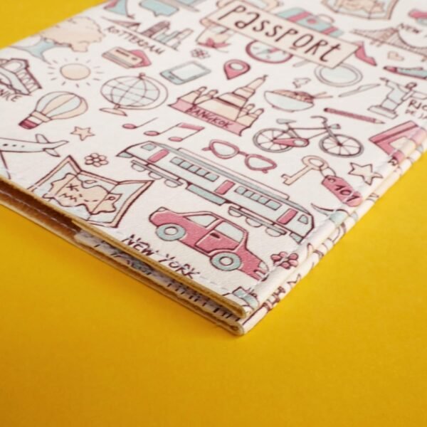 Passport Cover for Kids, Women and Men, Cute Travel Passport Holder (Light Travel Pattern) - Image 8