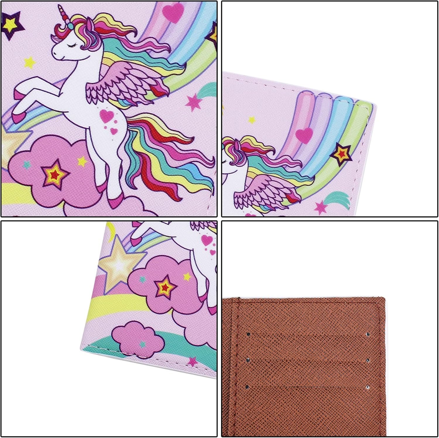 JUMISEE Cute Unicorn Passport Cover PU Leather Passport Holder Slim Travel Wallet Card Case for Women Girls Kids - Image 5