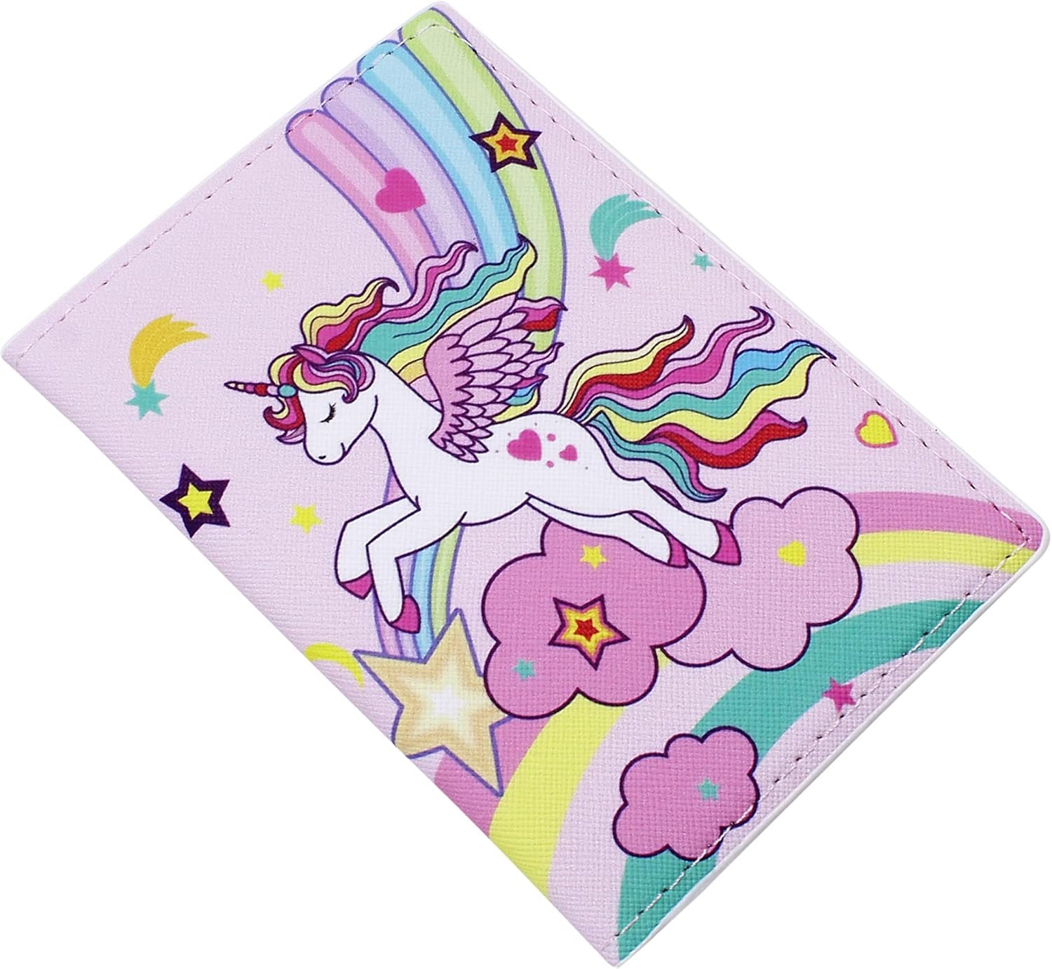 JUMISEE Cute Unicorn Passport Cover PU Leather Passport Holder Slim Travel Wallet Card Case for Women Girls Kids - Image 2