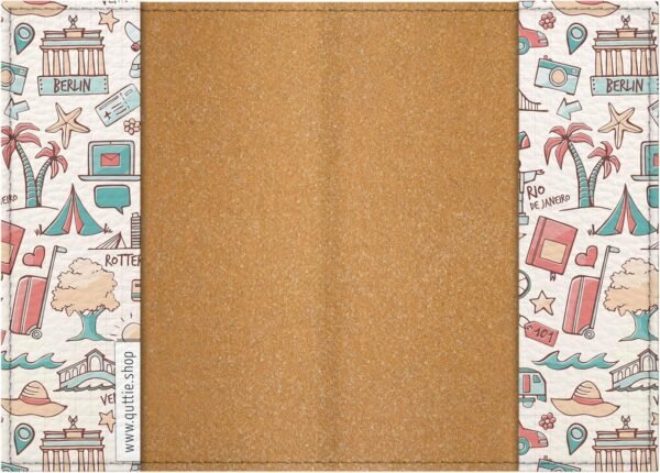 Passport Cover for Kids, Women and Men, Cute Travel Passport Holder (Light Travel Pattern) - Image 4