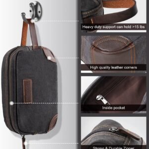 emissary Toiletry Bag for Men, Canvas Travel Toiletry Bag Men’s Dopp Kit, Water-resistant Bathroom Bag Mens Shaving Kit, Travel Kit Small Bags, Shaving Bag, Toiletry Bags