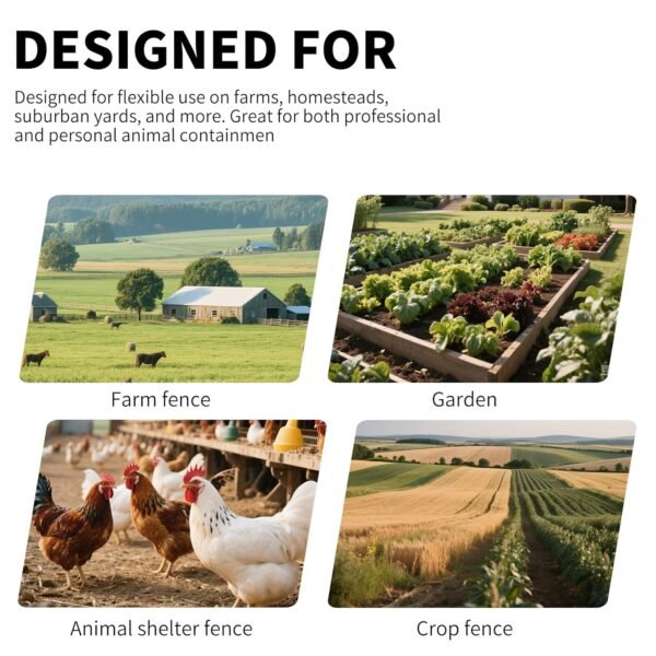 3-in-1 Electronic Fence Energizer Charger Solar/BatteryAC Powered Waterproof Design for Livestock Wildlife Control & Property Protection - Image 4