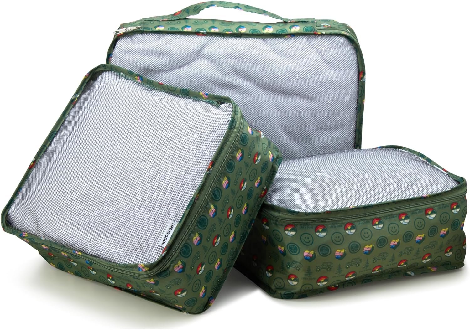 LIFE IS GOOD 6 Piece Packing Cube Set - Tear Resistant Mulifunctional Apparel and Accessory Storage, Outdoors - Image 4