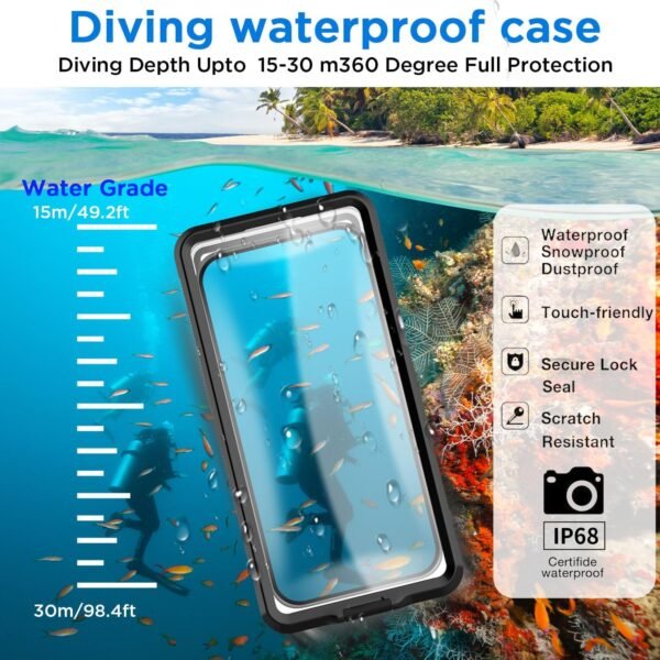 AICase Waterproof Phone Case,Cruise Essentials 2025/Universal Self-Check Function Underwater Pouch Dry Bag Beach Travel Essentials for iPhone 16e 16 15 14 13 12 11/Samsung S25/LG,Google/Xiaomi/01 - Image 5
