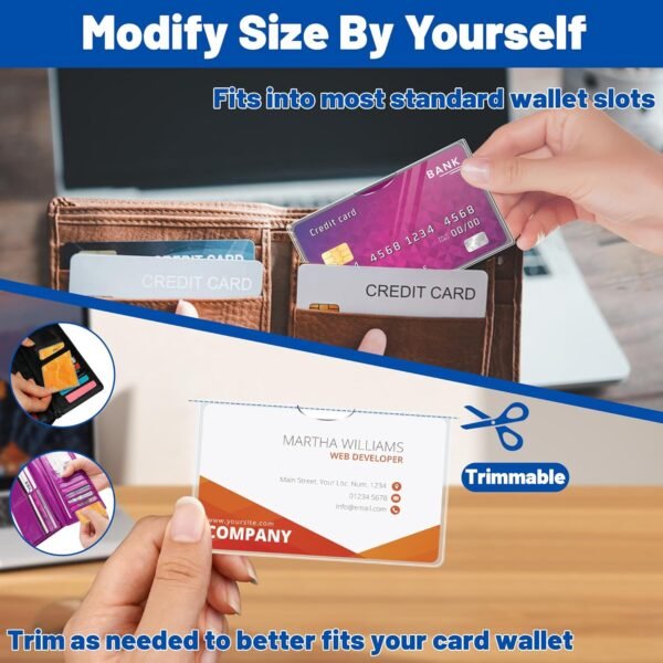 6 Pack Social Security Card Protector Sleeves/New Medicare Card Protector Sleeve/Credit Card Holder,24 Mil Soft Clear Card Sleeves for Waterproof SSN Card Protector/Credit Card Cover - Image 7