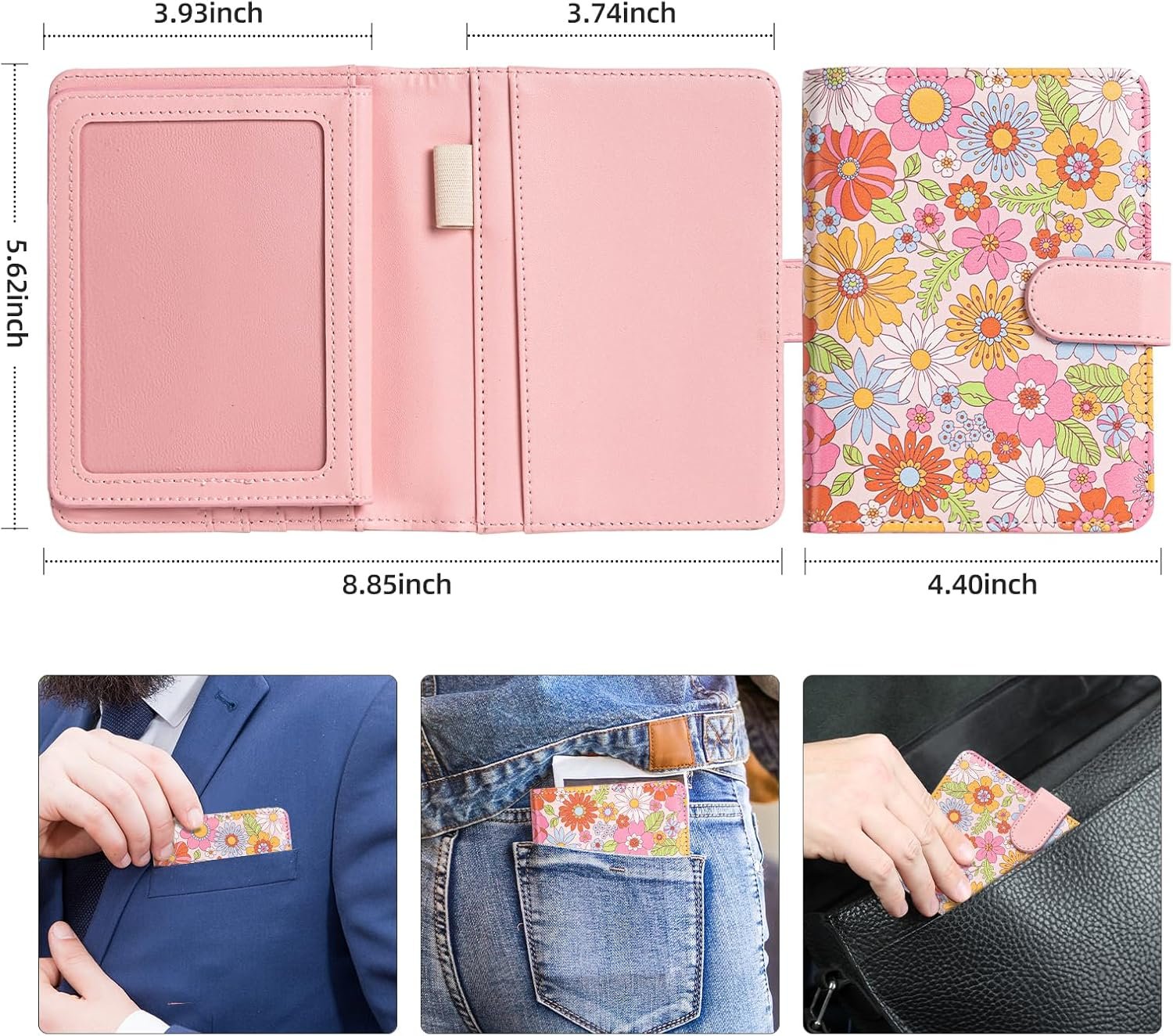 passport holder, passport cover, vaccine card holder, waterproof leather travel wallet with rfid blocking for men/women - Image 7