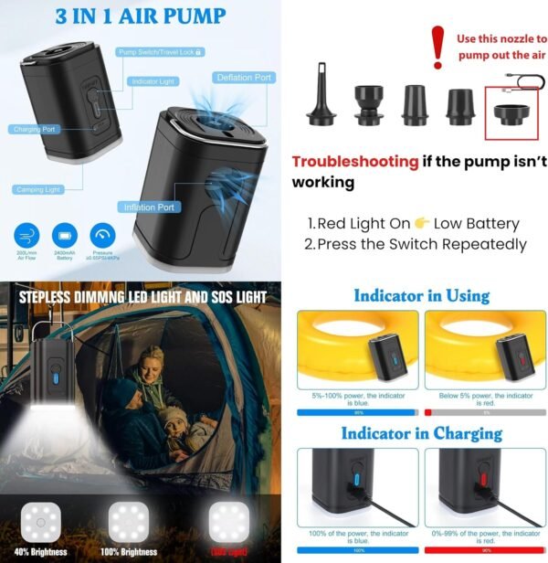 Vacuum Bags for Travel, IP67 Reusable Vacuum Seal Bags for Clothing with Electric Pump, Vacuum Seal Packing cube for Suitcases, Backpack & Travel (2PC+Pump) - Image 7