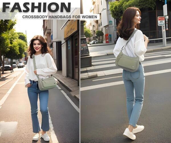 Casual Crossbody Bag with Anti Theft Pocket - Women Lightweight Water-Resistant Purse Bag - Image 2