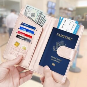 Herain Passport Holder for Travel, Passport Cover Wallet Case Women Men Travel Cruise Essentials, RFID Passport Book Holders Travels Gifts Must Haves Accessories