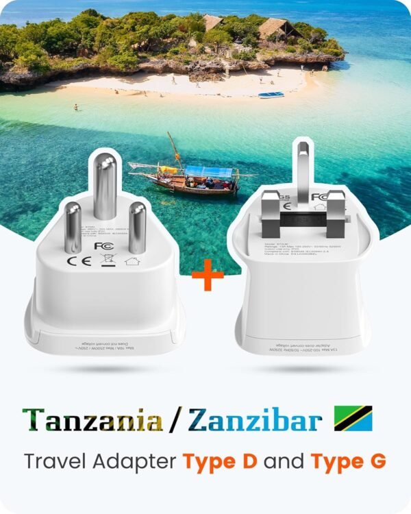 LENCENT Type D and G Travel Adapter Plug Adapter for Maldives Sri Lanka Tanzania Power Adapter Zanzibar Ghana - Image 5