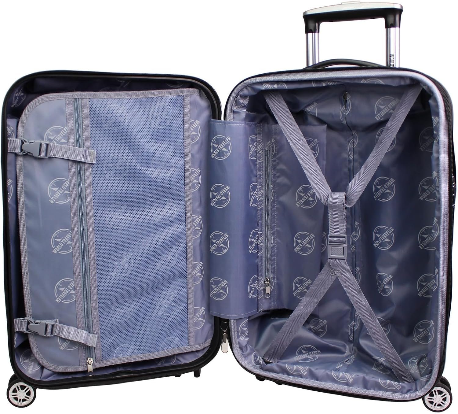 World Traveler Contour Hardside Expandable Spinner Luggage, Yellow, 24-inch - Image 8