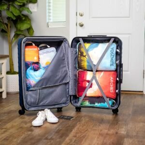 Large Compression Packing Cubes for Travel-Packing Cube Luggage Organizers 7 Piece Set for Checked Luggage-Ultralight, Expandable/Compression Bags by TRIPPED Travel Gear (National Parks)