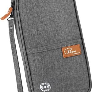 Travel Passport Wallet, RFID Family Passport Holder Large, Lightweight Passport Cover Case Waterproof Bag Document Organizer for Women & Men