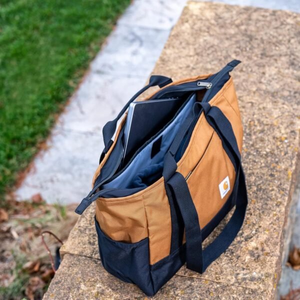 Carhartt Horizontal Zip Classic Laptop Tote Bag, Durable Water Repellent Material W/ 17" Tablet Sleeve - Image 8