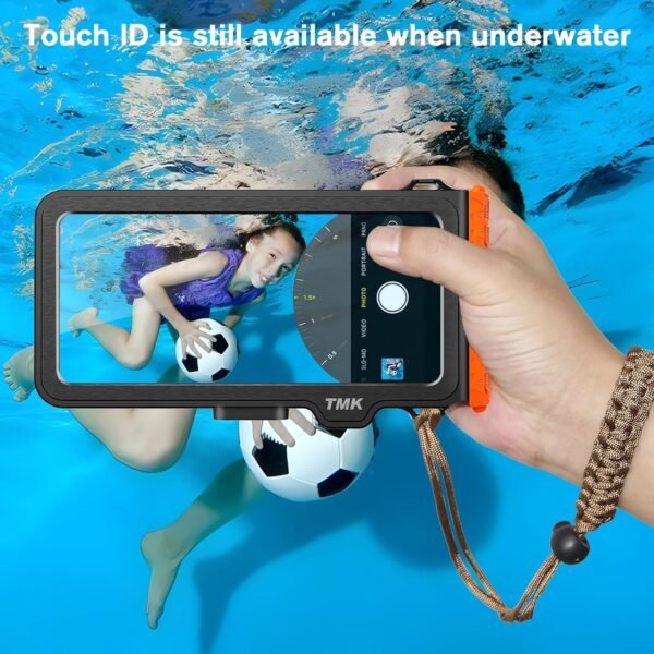 Universal Waterproof Phone Case with Underwater Touch Screen for Snorkeling, IP68 Professional Diving Underwater[50ft/15m] Case for iPhone 15 14 13 12 11 Pro Max Plus XS XR (Black, 4th Generation) - Image 4