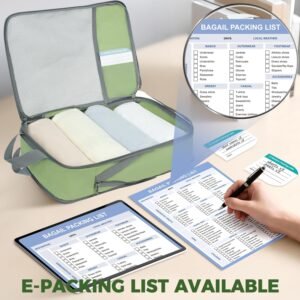 BAGAIL 6 Set/4 Set Lightweight Compression Packing Cubes for Travel, Anti-Tearing Expandable Organizer Bags for Suitcase