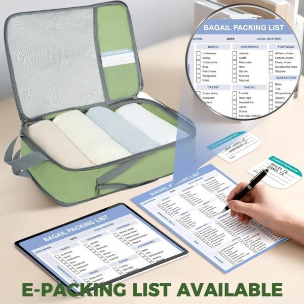 BAGAIL 6 Set/4 Set Lightweight Compression Packing Cubes for Travel, Anti-Tearing Expandable Organizer Bags for Suitcase - Image 2