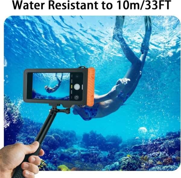 Waterproof Selfie Stick with Phone Case - Professional Underwater Touchscreen Case, Universal Bluetooth Selfie Stick for All Phones, Perfect for Snorkeling, Swimming & Travel - Image 2