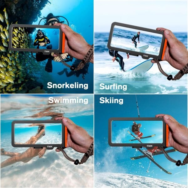 Universal Waterproof Phone Case with Underwater Touch Screen for Snorkeling, IP68 Professional Diving Underwater[50ft/15m] Case for iPhone 15 14 13 12 11 Pro Max Plus XS XR (Black, 4th Generation) - Image 6