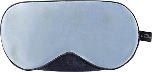 Sleep Mask, 1 Pack 100% Real Natural Pure Silk Eye Masks with Elastic Adjusting Strap, Mulberry Silk Eye Sleep Shade Cover for 3 Sizes (Blue, Small 7.1''x3.1'')