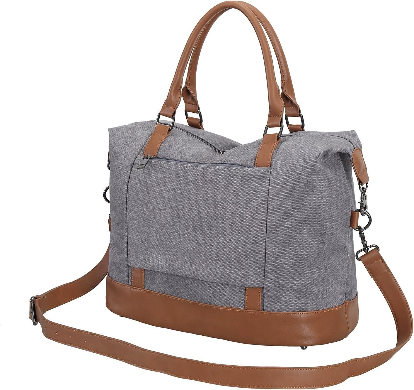 BLUBOON Travel Tote Bags with Zipper Ladies Canvas Bag Weekender Overnight Bag for Women Carry on Duffel Bag Trolley Sleeve - Image 3