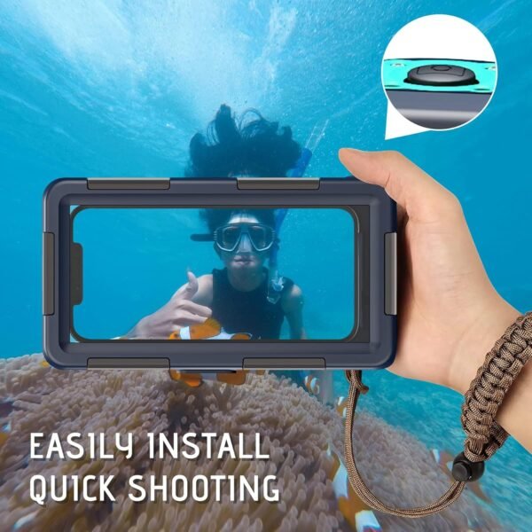 Universal Waterproof Case - IP68 Diving Case with Lanyard for iPhone Galaxy Huawei Moto All Series (Blue, Universal) - Image 4