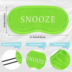 40 Pcs Funny Silk Sleep Eye Mask Soft Night Sleep Mask Bulk Eye Mask for Sleeping Blackout Blindfolds with Adjustable Strap for Women Men Kids Travel Nap Meditation Party Gifts Favors(Colorful)
