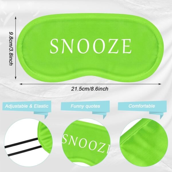 40 Pcs Funny Silk Sleep Eye Mask Soft Night Sleep Mask Bulk Eye Mask for Sleeping Blackout Blindfolds with Adjustable Strap for Women Men Kids Travel Nap Meditation Party Gifts Favors(Colorful) - Image 2