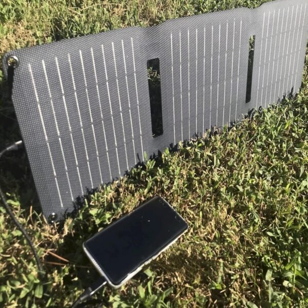 [Upgraded] FlexSolar 20W Portable Solar Panel, High Efficiency ETFE Foldable Panels with 5V USB A/USB C Ports, IP67 Waterproof Power Emergency Solar Charger for Phone Power Bank Camping Backpacking - Image 8