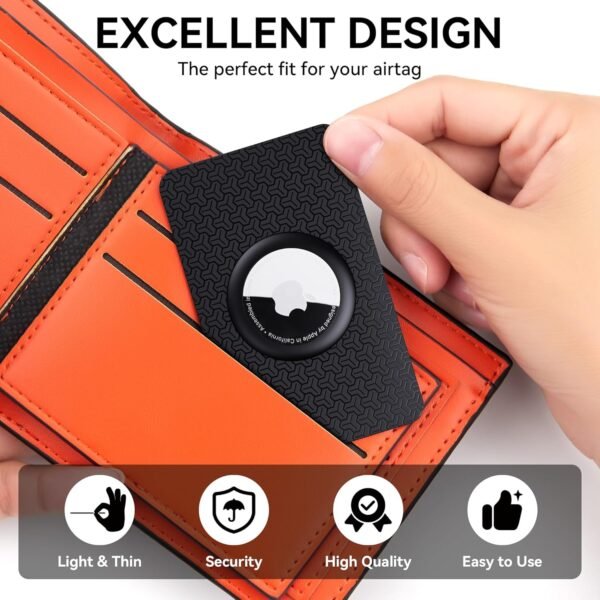 AirTag Wallet Holder Slim Insert [2 Pack] Flexible Thin AirTag Case Cover Compatible with Apple AirTag, for Badge, Gift, Business Card Cases, Air Tag Case Accessories, Patent Pending - Image 3
