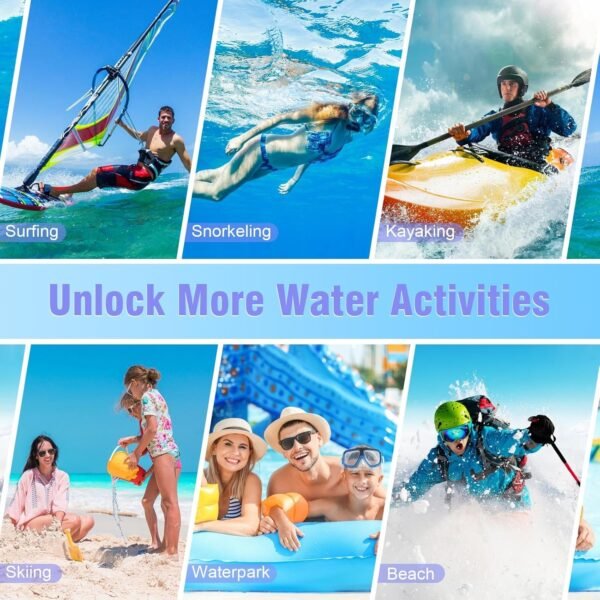 Waterproof Phone Pouch Floating - Waterproof Phone Case- Float Cell Phone Dry Bag for iPhone 15 14 13 12 11 Pro Max, Galaxy S24 S23 S22 Ultra Google, Up to 7.5" Phones -Dazzling Colorful Purple - Image 7