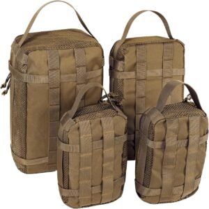 4 Set Tactical Packing Cubes ,Compressible Mesh Duffle Storage Bag,Portable Edc Molle Pouch Organizer.