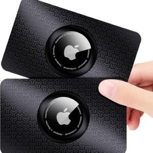 AirTag Wallet Holder Slim Insert [2 Pack] Flexible Thin AirTag Case Cover Compatible with Apple AirTag, for Badge, Gift, Business Card Cases, Air Tag Case Accessories, Patent Pending