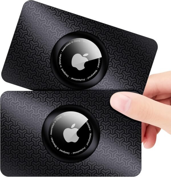 AirTag Wallet Holder Slim Insert [2 Pack] Flexible Thin AirTag Case Cover Compatible with Apple AirTag, for Badge, Gift, Business Card Cases, Air Tag Case Accessories, Patent Pending