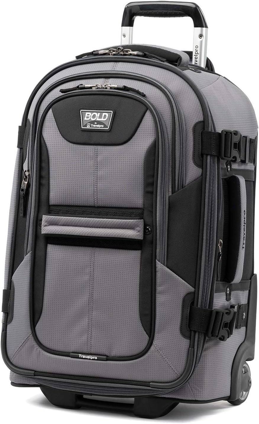 Travelpro Bold Softside Expandable Carry on Rollaboard Luggage, Carry on 22-Inch, Grey/Black
