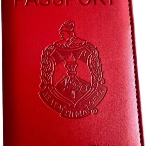 Delta 1913 Sigma Theta Red Passport Cover Holder Vegan Leather