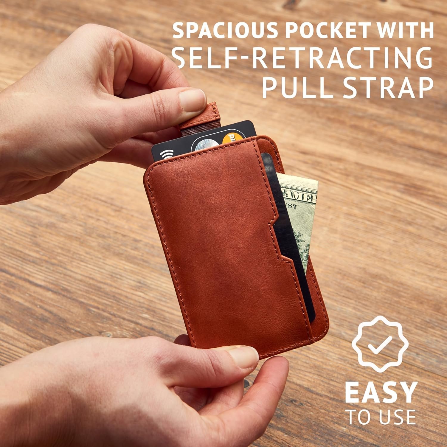 Vaultskin CHELSEA Mens RFID Blocking Slim Leather Card Wallet - Minimalist Front Pocket Cardholder - Image 2