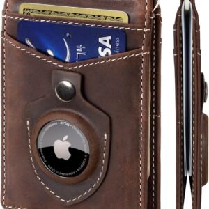 SERMAN BRANDS RFID Blocking Wallet Slim Bifold – Genuine Leather Minimalist Front Pocket Wallets for Men with Money Clip Gift