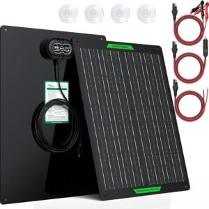 SUNER POWER Waterproof 30W 12V Solar Battery Charger & Maintainer PRO, Built-in UltraSmart MPPT Charge Controller, 12 Volt Solar Panel Trickle Charging Kits for Car Automotive Boat Marine RV Trailer