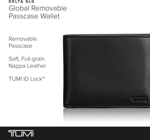 TUMI - Delta Global Removable Passcase Wallet - Leather Wallet - RFID Blocking - ID Window & Card Slots - 4" x 5" x 1" - Black - Image 2