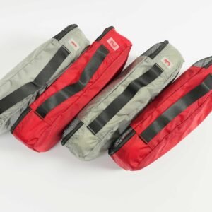 Medium Packing Cubes for Travel – 4 Piece Luggage Organizer Cubes for Carry On Luggage Backpack and Carry On Suitcase with Unique Number and Color Coded System – Dual Zippers, Top Handle, Red and Grey